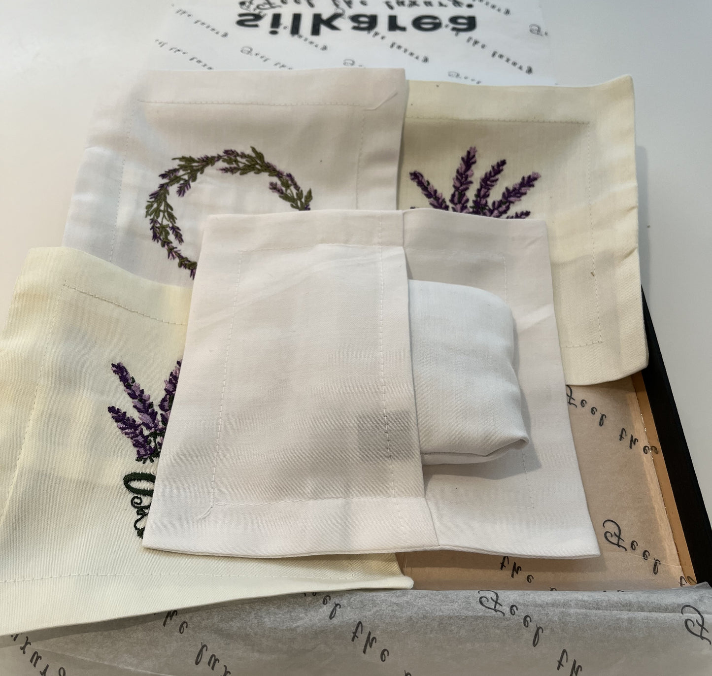 Lavender Gift Set %100 Pamuk Saten Hediyelik Lavanta Kesesi Seti