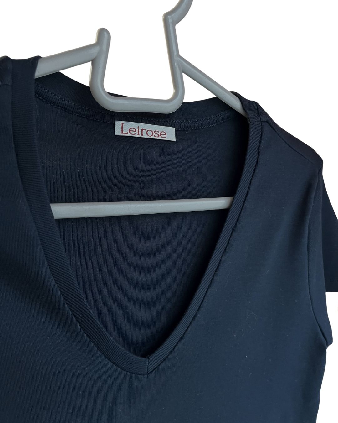 %100 Pamuk V Yaka Kadın Basic Tişört -  Siyah